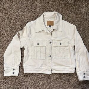 Sanctuary Denim Women’s Cropped Denim Jacket Off White Size XS